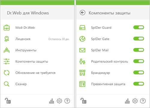 Dr web компоненты. Компоненты Dr web. Антивирус доктор веб состав компонентов защиты. Вкладка компоненты защиты в доктор веб. Веб компоненты.